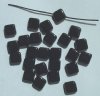 25 10mm Flat Square Diagonal Drilled Black